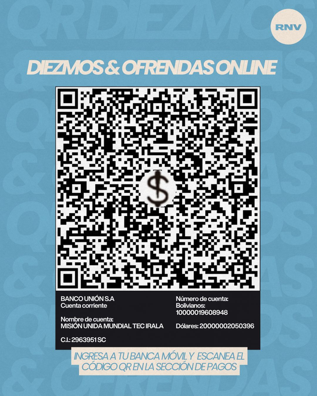 Código QR para ofrendar